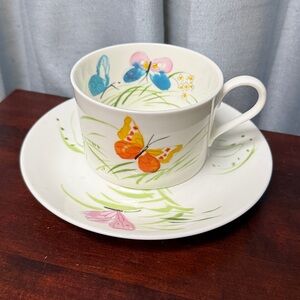 Mariposa Vera by Mikasa Bone China Vintage Cup and Saucer